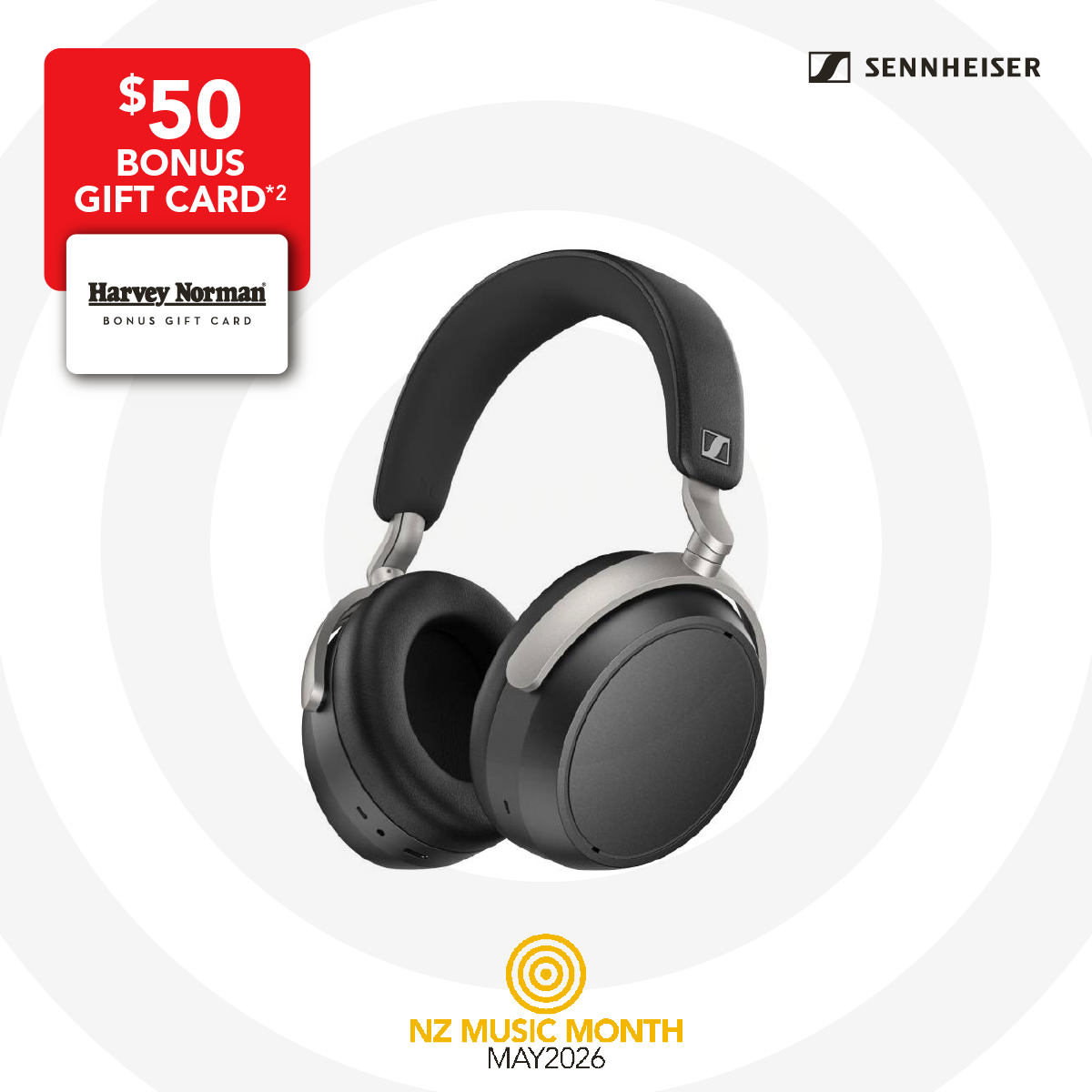 Sennheiser HDB 630 Adaptive Noise Cancelling Wireless Over-Ear Headphones