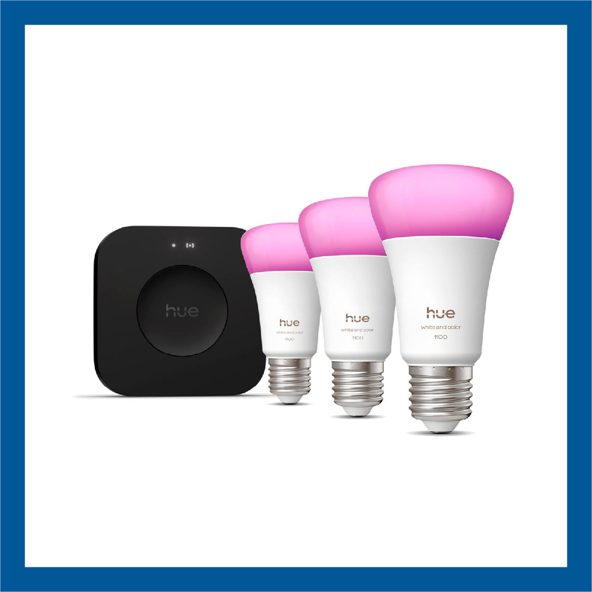 Philips Hue Premium E27 A60 8.1W Smart Light Bulb Starter Kit - 3 Pack