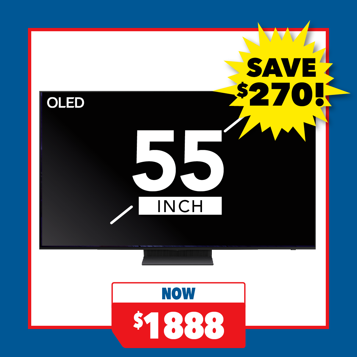 Samsung 55" Smart 4K OLED AI TV with Tizen OS