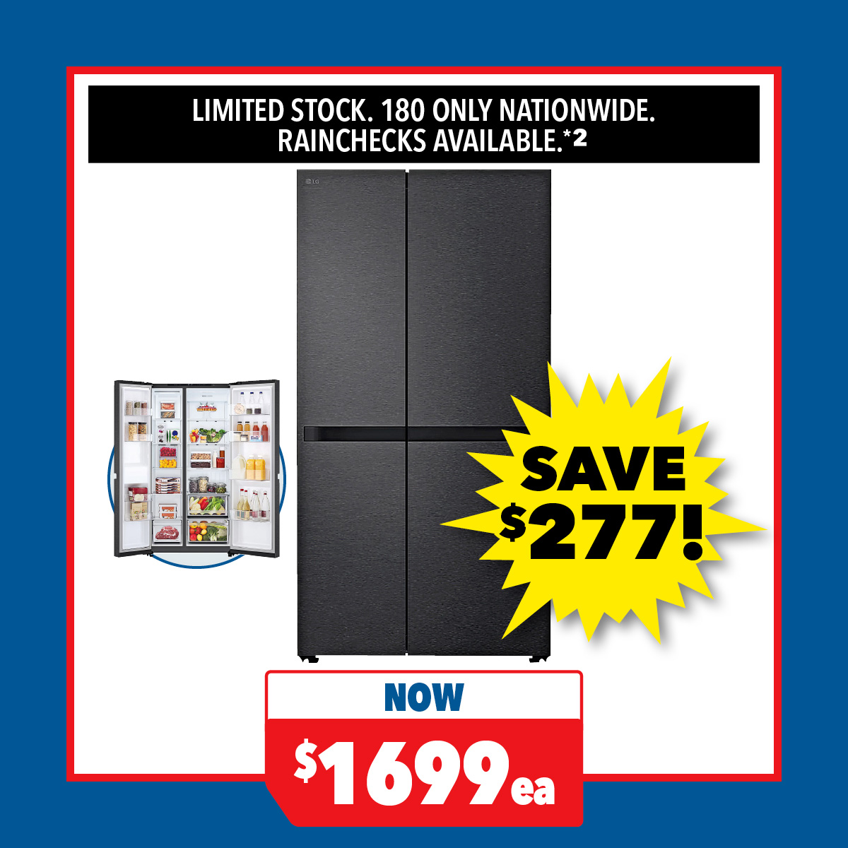 LG 664L Side-by-Side Fridge Freezer