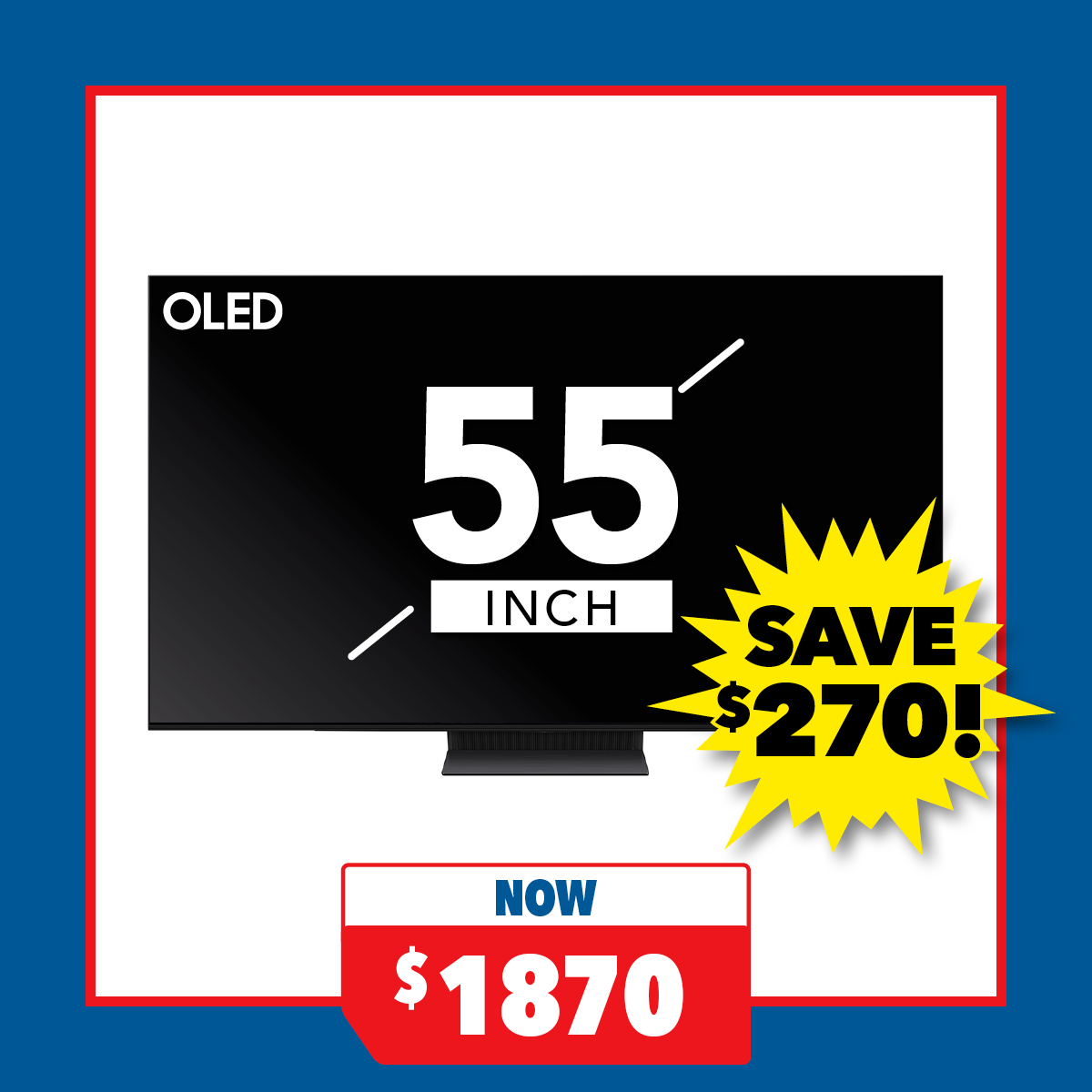 Samsung 55" Smart 4K OLED AI TV with Tizen OS