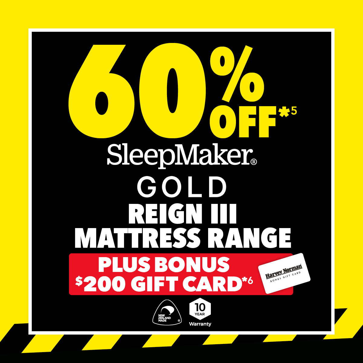 60% Off* SleepMaker Reign III Mattresses, Plus Bonus $200 Gift Card*