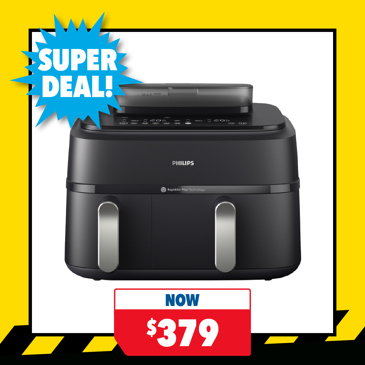 Philips 5000 Series Dual Basket XXL 9L Air Fryer with Steamer
