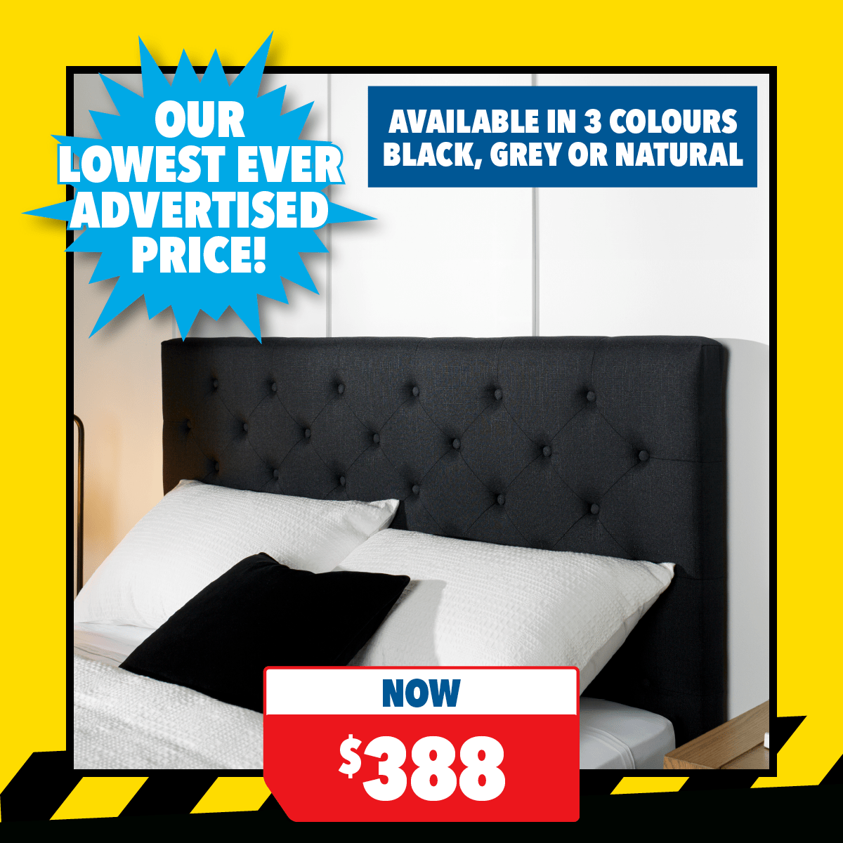 Diaz Queen Upholstered Darted Headboard