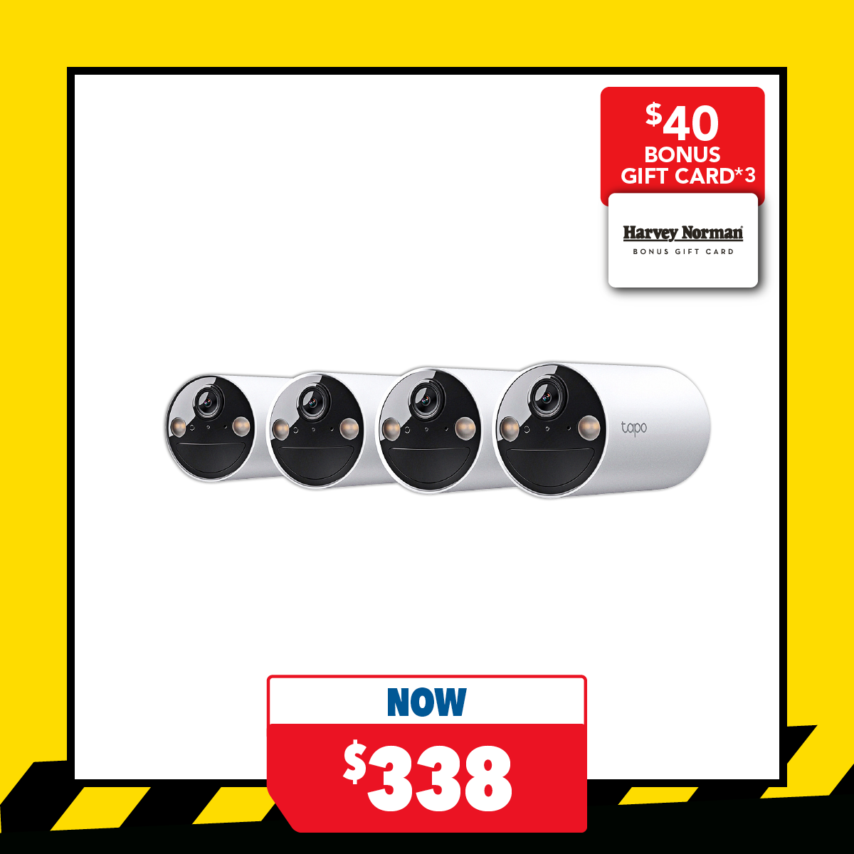 TP-Link Tapo C410 Wire-Free Security Camera - 4-Pack