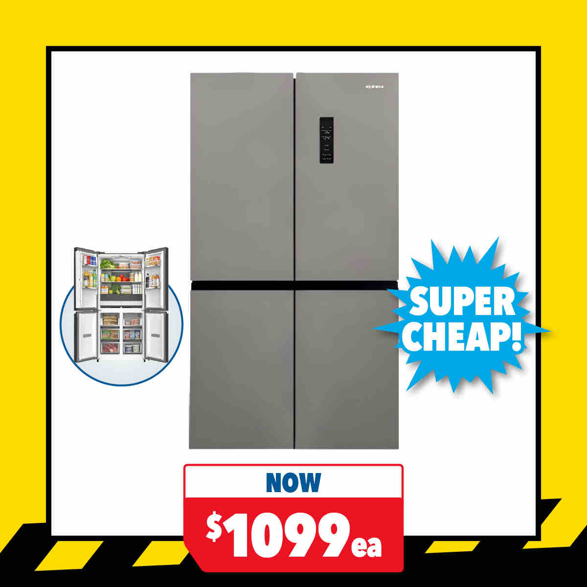 Konka 474L Quad Door Fridge Freezer