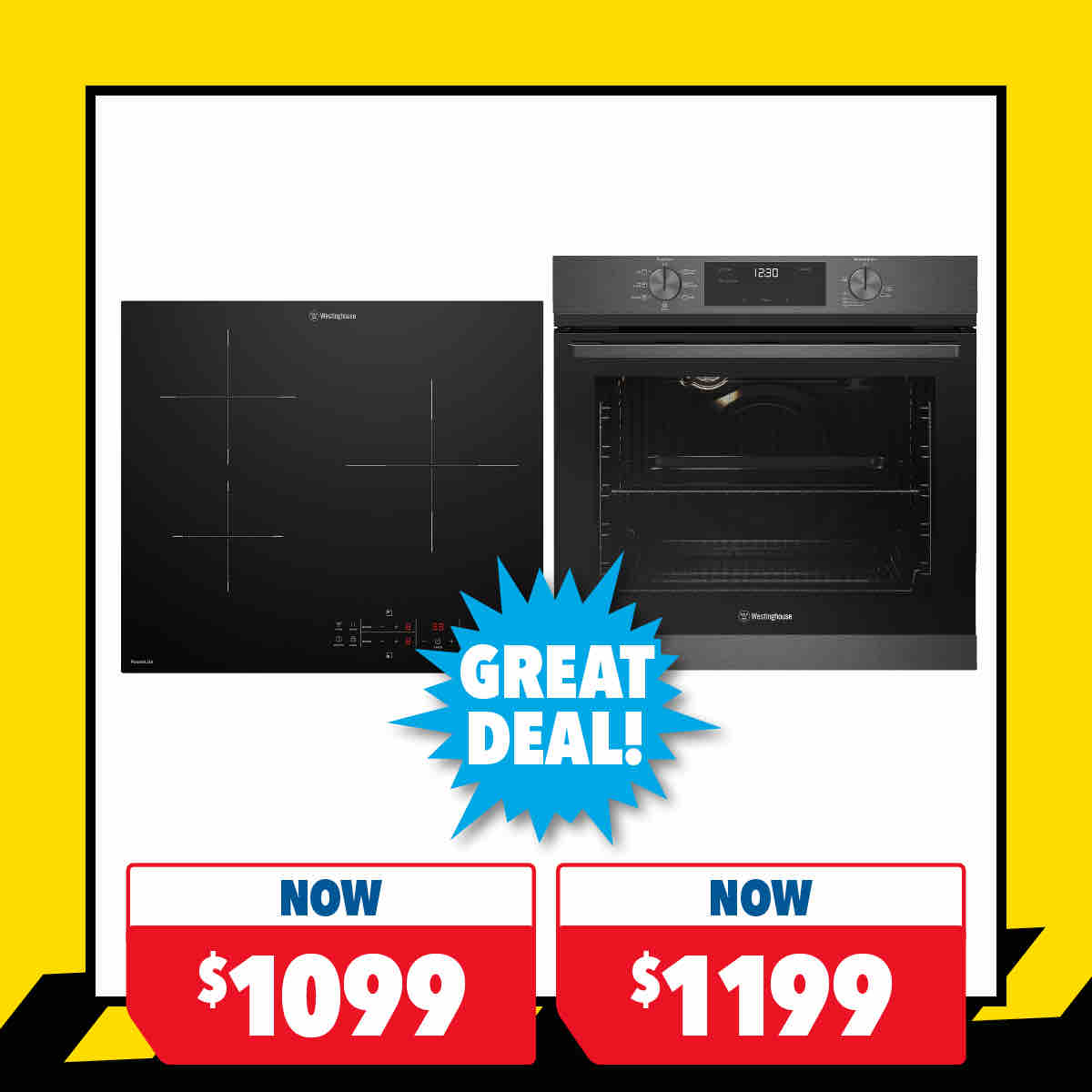 Westinghouse 60cm Induction Cooktop & 60cm Built-In Oven