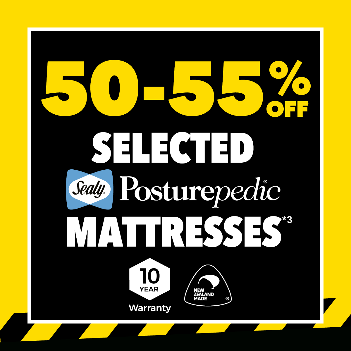 50-55% Off Selected Sealy Posturepedic Mattresses*²