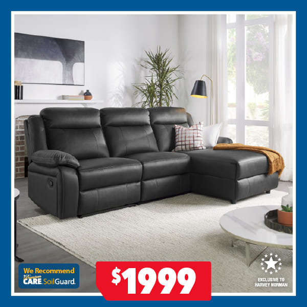 Bentley 3-Seater Fabric Recliner Sofa with Chaise