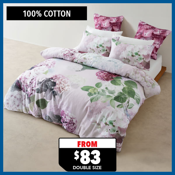Thea Plum Duvet Cover Set by Linen House