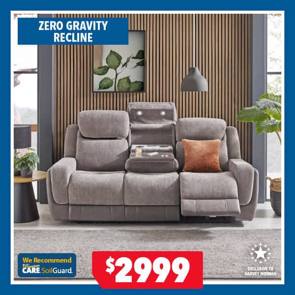 Charlie 3-Seater Fabric Electric Recliner Sofa