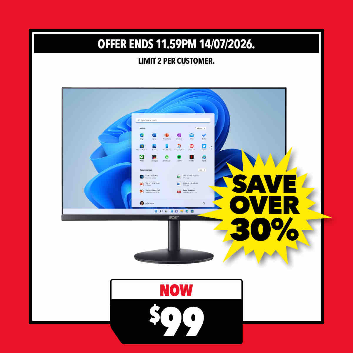 Acer SA243Y P1 23.8" FHD Monitor