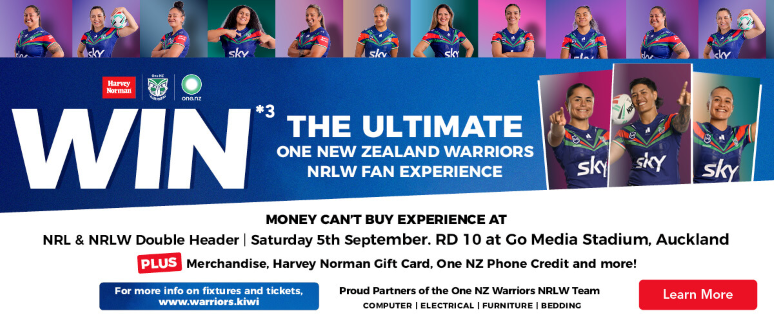 Win*³ the ultimate One NZ Warriors NRLW Fan Experience