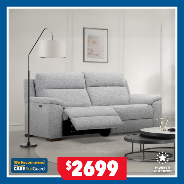 Hatfield 3-Seater Fabric Electric Recliner Sofa