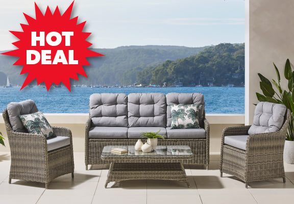 ['Blake' 4-Piece Outdoor Lounge Setting]