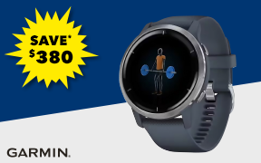 [Garmin Venu<sup>&reg;</sup> 2 GPS Smart Watch - Silver/Granite Blue]