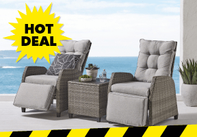 ['Cole' 3-Piece Outdoor Recliner Chat Setting]