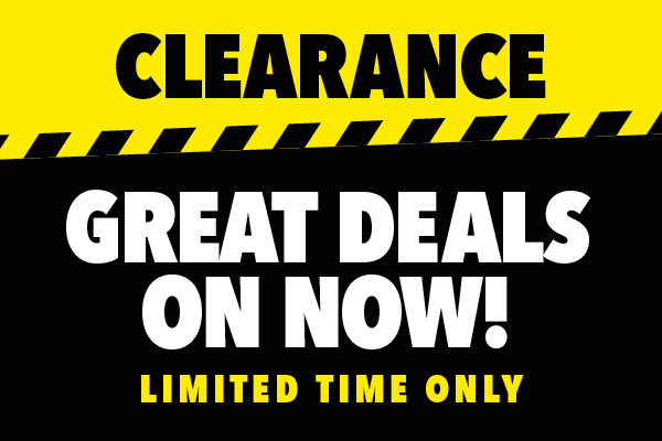 [CLEARANCE - GREAT DEALS ON NOW! LIMITED TIME ONLY.]