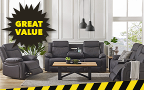 ['Capital' 3-Seater Fabric Recliner Sofa]