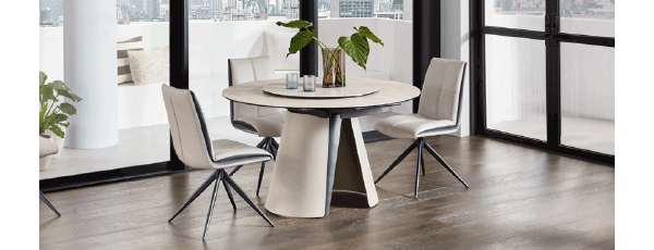 ['Elysian' Round Extension Dining Table]