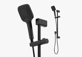 [Caroma 'Luna' Multifunction Rail Shower - Matte Black]