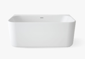 [Caroma 'Luna' Contemporary 1400mm Back-To-Wall Freestanding Bath]