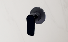 [Meir 'Round' Bath/Shower Mixer Paddle Handle Trim Kit - Matte Black]