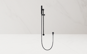[Meir 'Round' Shower On Rail Column - Matte Black]