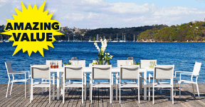 ['Bonnie' 13-Piece Outdoor Rectangular Extension Dining Setting]