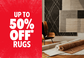 [Up to 50% off* Rugs]