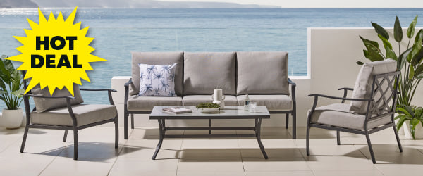 ['Luvo' 4-Piece Outdoor Lounge Setting]