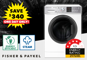 [Fisher & Paykel 10kg Front Load Washing Machine with Steam Care]