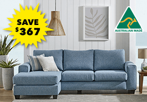 ['Brompton' 3-Seater Fabric Sofa with Chaise]