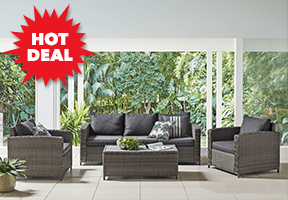 ['Roanne' 4-Piece Outdoor Lounge Setting]