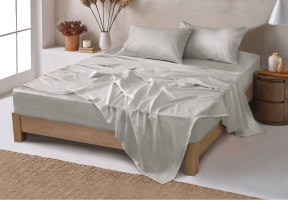 [300-Thread Count Silver Cotton Sheet Set* - Queen]