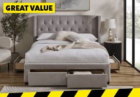 ['Calista' 4-Drawer Queen Bed]