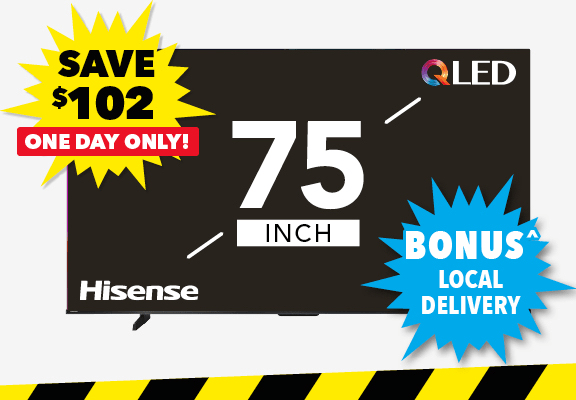 [Hisense 75" Q6QAU 4K<sup>#</sup> QLED Smart TV]