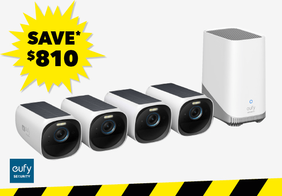 [eufy Security 'eufyCam 3' 4-Camera Set with HomeBase 3]