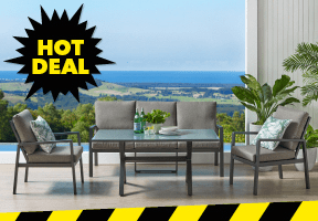 ['Ester' 4-Piece Outdoor Lounge/Dining Setting]