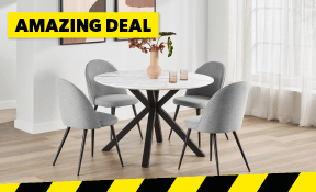 ['Zorian' 5-Piece Round Dining Setting]