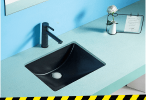 [Sanceramica 'Neo' 470mm Undermount Basin - Matte Black]
