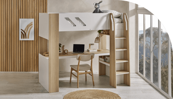 ['Piper' Single Loft Bunk Bed]