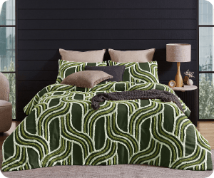 [L'Avenue  'Jordy' Forest Queen Quilt Cover Set*]