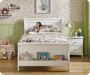 ['Hayley' Single Sleigh Bed]