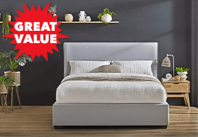 ['Traylee' Gaslift Queen Bed - Shadow]