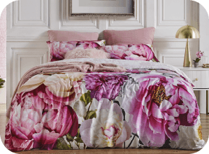 [L'Avenue 'Bellarose' Quilt Cover Set^ - Queen]