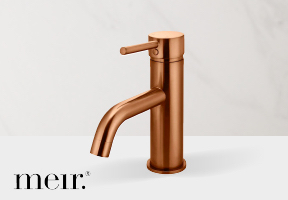[Meir 'Round' Basin Mixer Curved - Lustre Bronze]