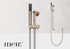 [Meir 'Round' Shower on Rail Column - Champagne]