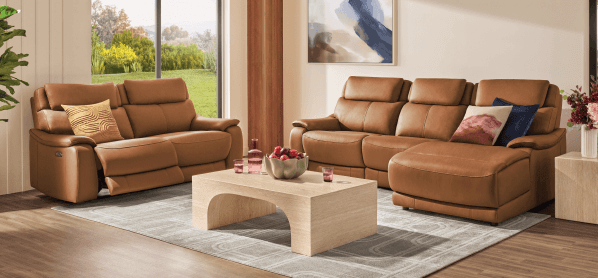 ['Potter' 2.5-Seater Recliner Sofa with Right-Hand Facing Chaise]