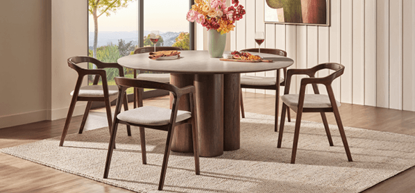 [‘Ollie’ 150cm Round Dining Table]